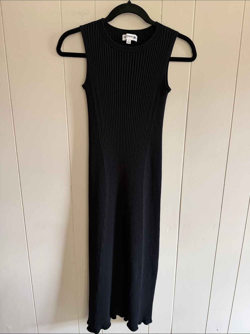Ines De La Fressange X Uniqulo 3D Ribbed Sleeveless Knit Maxi Dress S Minimalist